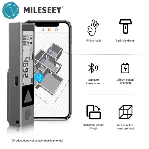 MiNi Bluetooth Laser Distance Meter Trena Laser Measuring Tape Handheld Metre