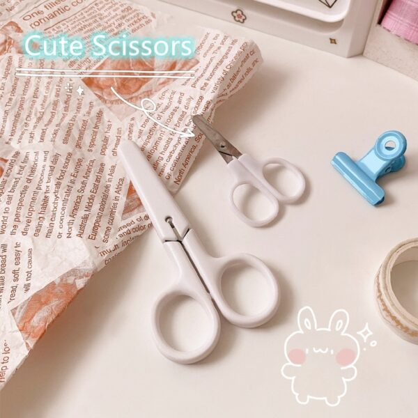 New Arrival 1pc Kawaii Mini Student Safety Art Scissors Cute Craft Paper Cutting Knife School Stationery For Kids