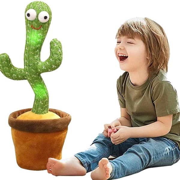 Dancing Cactus Toys Speak Electronic Plush Toys Twisting Singing Dancer Talking Novelty Funny Music Luminescent Gifts Bluetooth