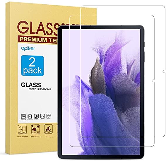 Samsung Galaxy Tab S7 FE 5G 2021/Galaxy Tab S7 Plus Screen Protector, Tempered Glass for Galaxy Tab S7 Fe 12.4-inch/Tab S7 Plus with S Pen Compatible Scratch Resistant