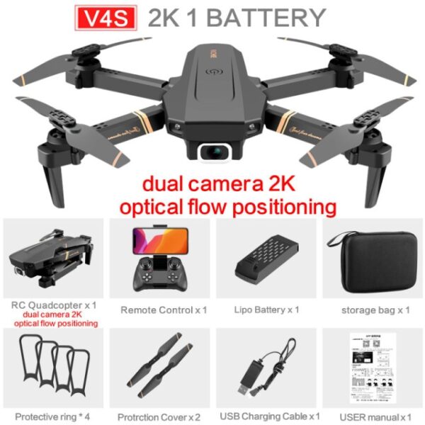 V4 Rc Drone 4k HD Wide Angle Camera 1080P WiFi fpv Drone Dual Camera Quadcopter Real-time transmission Helicopter Toys