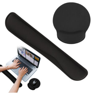 Keyboard Wrist Rest Pad Wrist Rest Mouse Pad Memory Foam Superfine Fibre Durable Comfortable Mousepad for Office Gaming
